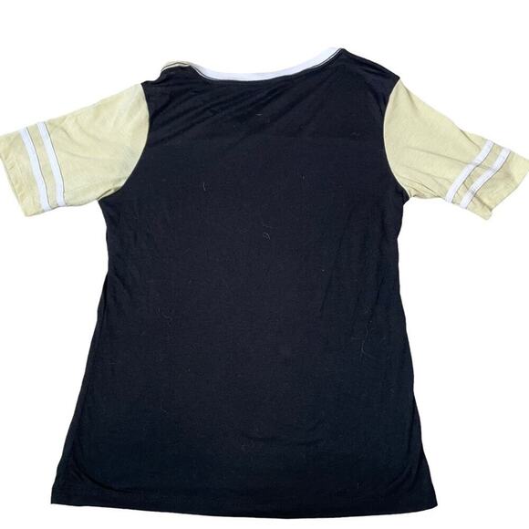 Colosseum brand black & gold CO CU Buffs graphic sports Tee SZ SM V-neck - Picture 6 of 6